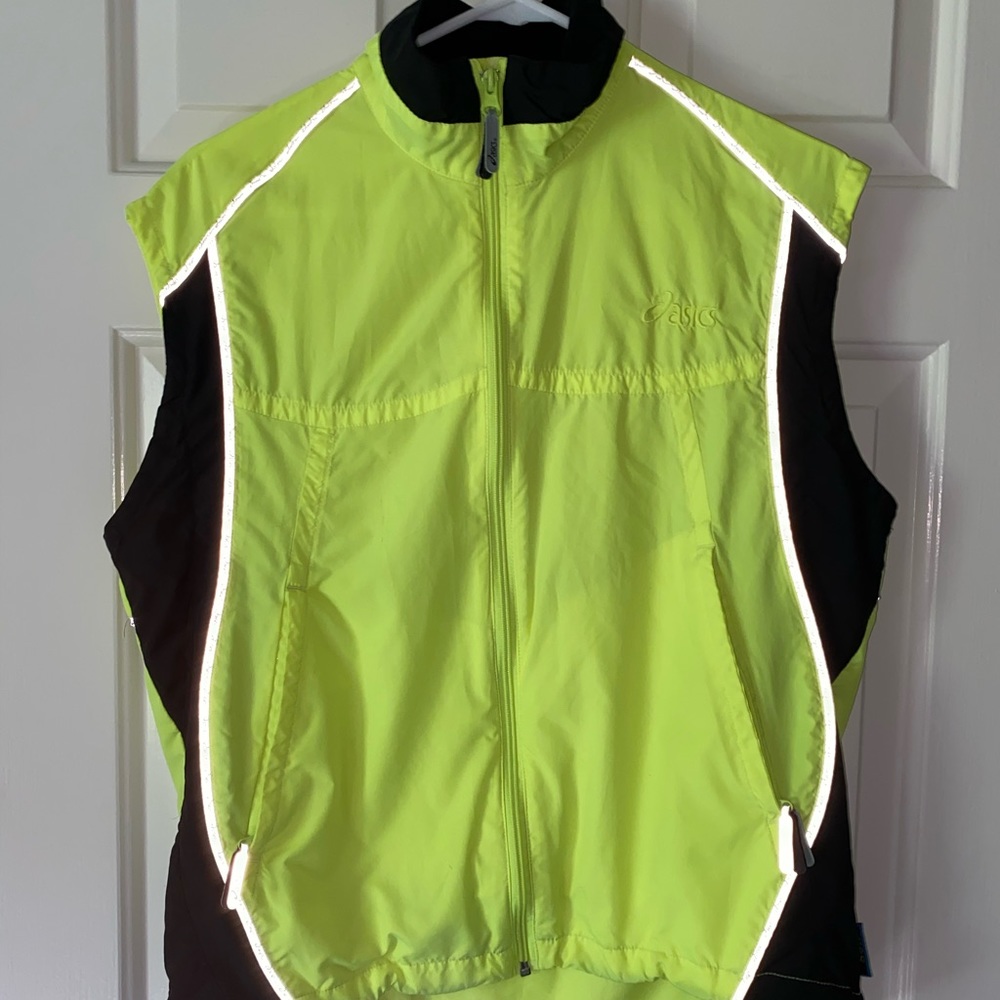 neon green running jacket